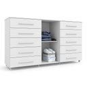 Ver imagem 4 de Cômoda para Quarto 10 Gavetas e 1 Porta Imperial Branco