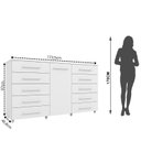 Ver imagem 3 de Cômoda para Quarto 10 Gavetas e 1 Porta Imperial Branco