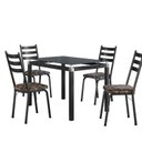 Ver imagem 2 de Conjunto Mesa 107x73cm Malva com 4 Cadeiras New Preto/Mosaico Palha