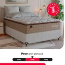 Ver imagem 5 de Cama Box Viúva + Colchão Comfort Class Pillow Top 128x188 Bege/suede Branco