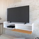 Ver imagem 3 de Rack Suspenso para Tv 50 Polegadas Atena Branco/freijó