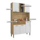 Ver imagem 3 de Armário de Cozinha Compacta 6 Portas 1 Gaveta Pan - Freijó-supremo-cp-ripado Freijó Freijó-