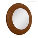 Ver imagem 5 de Espelho Decorativo Madrid Corino 100cm Redondo Marrom