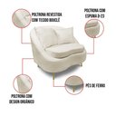 Ver imagem 5 de Poltrona Decorativa Orgânica Pé Ferro Dou Zaya Bouclê C05 Off White