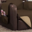 Ver imagem 2 de Protetor de Poltrona Impermeável Dupla Face Microfibra - Tabaco/caqui Mr Enxovais