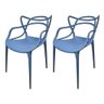 Conjunto 2 Cadeiras Allegra Azul Zimbro em Polipropileno - 1