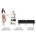 Ver imagem 4 de Rack para Tv até 65 Polegadas Madesa Londres e Estante Escada - Preto/branco