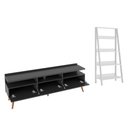 Ver imagem 3 de Rack para Tv até 65 Polegadas Madesa Londres e Estante Escada - Preto/branco