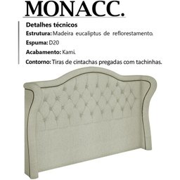 Cabeceira Queen 160 cm Monacc Linho SL 76 Peer - 3