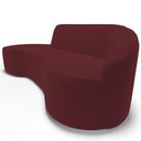 Ver imagem 4 de Sofá 3 Lugares Curvo Living Firenze Direito D02 Veludo Marsala 210cm C-278 - Lyam