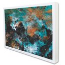 Ver imagem 2 de Quadro Decorativo Pincelada Moderna Luxo  em Moldura Caixa TaColado Moldura Trad 1cm Madeira Escura 
