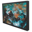 Ver imagem 3 de Quadro Decorativo Pincelada Moderna Luxo  em Moldura Caixa TaColado Moldura Trad 1cm Madeira Escura 