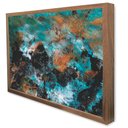 Ver imagem 4 de Quadro Decorativo Pincelada Moderna Luxo  em Moldura Caixa TaColado Moldura Trad 1cm Madeira Escura 