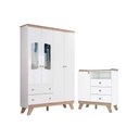 Ver imagem 6 de Quarto de Bebê Completo Confete 2 Peças (1 Guarda Roupa + 1 Cômoda) Qi66 Branco-jequitiba - Henn