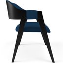 Ver imagem 6 de Cadeira para Sala de Jantar Estar Living Estofada Suran L02 Preto Suede Azul Marinho - Lyam Decor