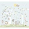 Papel De Parede Quarto Bebê Teen Infantil Zoo Adesivo Gg630 - 3