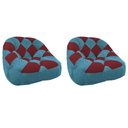 Ver imagem 1 de Kit 02 Poltrona Paloma Escritório Sala Pé Plástico Suede Azul Turquesa e Suede Vinho - Dominic Decor