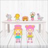 Display Decorativo Mdf Adesivado Circo Rosa 07 Peças - 2
