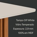 Ver imagem 3 de Mesa de Jantar Tampo Quadrado 95x95x76,2cm Cinamomo/off White Ariela Tampo Mdf/vidro