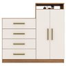 Cômoda 2 Portas 4 Gavetas Áurea Amêndola Touch Off White 4270 Demóbile - 2