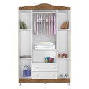 Ver imagem 7 de Quarto de Bebê Ariel 4 Portas com Berço Americano Multifuncional Cléo Branco Acetinado Amadeirado
