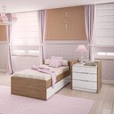 Ver imagem 3 de Quarto de Bebê Ariel 4 Portas com Berço Americano Multifuncional Cléo Branco Acetinado Amadeirado