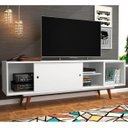 Ver imagem 3 de Rack para TV até 47 Polegadas 1 Porta de Correr Retrô 50 Pés em Madeira Maciça Olivar