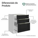 Ver imagem 3 de Balcão de Cozinha 60 Cm 3 Gavetas (sem Tampo) Branco/preto Lux Madesa