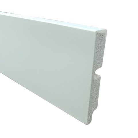 Rodapé Poliestireno 451 Liso Branco 7cm Santa Luzia - 2,4 Metros