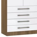 Ver imagem 5 de Guarda Roupa Modulado 90cm 2 Portas 4 Gavetas Delphi Avelã/branco L01 - Mpozenato