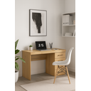Ver imagem 2 de Mesa Escritório 4 Gavetas Mdp 120x75x,5x46,5cm Carvalho 0711