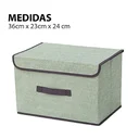 Ver imagem 2 de Caixa Gaveta Armazenamento Roupas Toalhas Roupa Interior 36x23x24 Cm