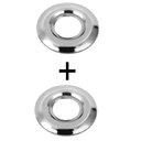 Ver imagem 1 de Kit 2 Canoplas Metal Para Torneira Acabamento 1/2