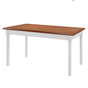 Ver imagem 1 de Mesa Retangular 6 Lugares em Madeira Maciça Branco e Mel