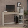Conjunto de Escritório 2 Peças Smart Office Mesa e Armário Livreiro - Off White e Cedro - 1