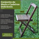 Ver mais imagens de Conjunto Dobrável Prático Mesa Redonda Com 4 Cadeiras Imbuia
