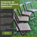 Ver imagem 7 de Conjunto Dobrável Prático Mesa Redonda Com 4 Cadeiras Imbuia