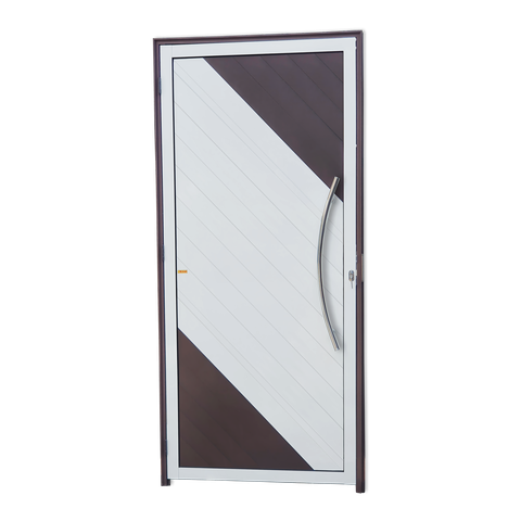 Porta Alumínio Lambril Savana c/Puxador D.Mix Corten 90 Brimak