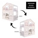Ver imagem 5 de Treliche Infantil Casinha Dos Sonhos com Escada Fixa e Rodízios Branco e Rosa
