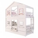 Ver imagem 6 de Treliche Infantil Casinha Dos Sonhos com Escada Fixa e Rodízios Branco e Rosa