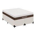 Ver imagem 1 de Cama Box com Colchão Casal Elegance Bipartido Molas Ensacadas Pillow Top Branco Royal 138cm
