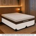 Ver imagem 2 de Cama Box com Colchão Casal Elegance Bipartido Molas Ensacadas Pillow Top Branco Royal 138cm