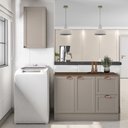 Ver imagem 1 de Composição Cozinha Modulada Olivia 2 Peças 3 Portas com Tampo Poliman Móveis