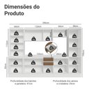 Ver imagem 4 de Armário de Cozinha Completa 100% Mdf 290 Cm Branco/rustic/crema Smart Madesa 01