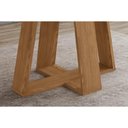 Ver imagem 4 de Mesa P/ Cozinha Lins Sc130 C/ Tampo Madeirado C/ Vidro Redondo 140x140cm Nature/off White - Henn