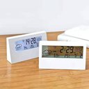 Ver imagem 3 de Relogio de Mesa Despertador Digital Multifuncao Tela Transparente Lcd Iluminada Sensor Clima