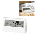 Ver imagem 2 de Relogio de Mesa Despertador Digital Multifuncao Tela Transparente Lcd Iluminada Sensor Clima