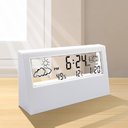 Ver imagem 1 de Relogio de Mesa Despertador Digital Multifuncao Tela Transparente Lcd Iluminada Sensor Clima