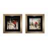 Conjunto de quadros Decorativos PARIS ROMÂNTICOS com moldura e vidro - 1