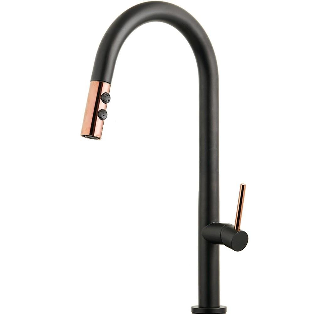 Torneira Para Cozinha Misturador Monocomando Pauini Pingoo.casa - Preto - 1